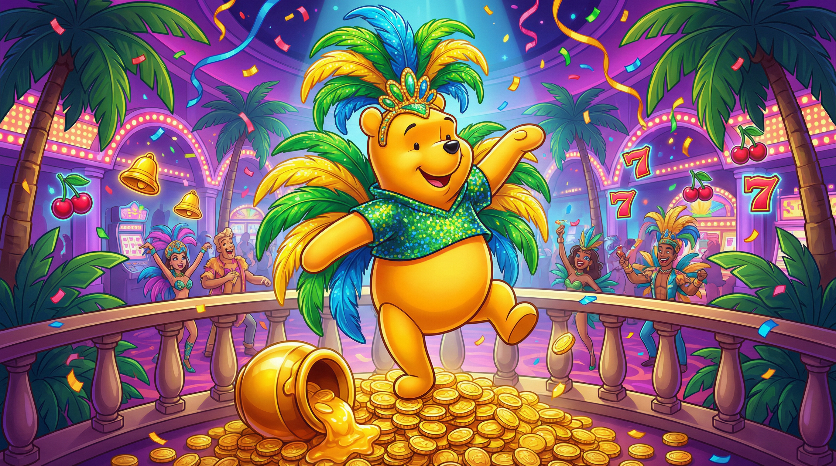 lottubet cassino online brasileiro com tema de carnaval e urso mascote